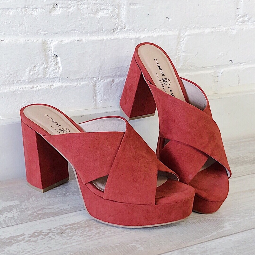 Reposh* Chinese Laundry Teagen Platform Slides